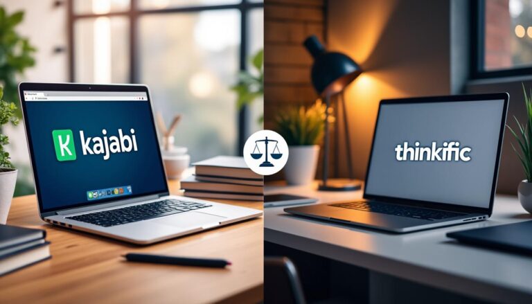 découvrez notre comparatif entre kajabi et thinkific pour déterminer lequel de ces outils est le meilleur pour vendre vos cours en ligne. analyse des fonctionnalités, des prix et des avantages de chaque plateforme pour vous aider à faire le bon choix.